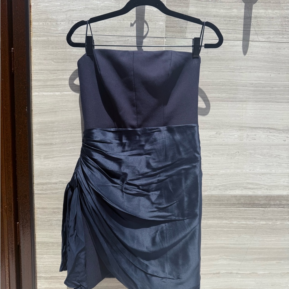 Cinq à Sept Midnight Blue Strapless Dress